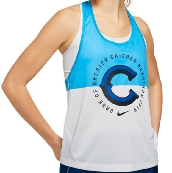 Women's Nike Running Chicago Razorback Athletic Tank Top Large - Picture 1 of 5